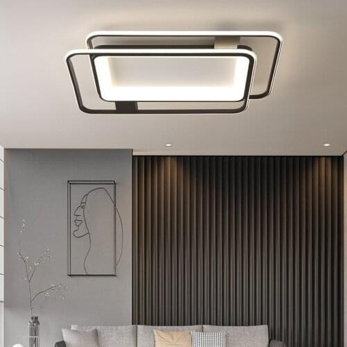 Living Room Ceiling Lamp Nordic Lamp Simple Atmosphere Red Rectangular Lighting Led Luxury Hotel Living Room Decorative Lighting