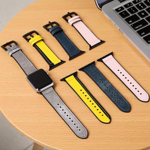 Silicone&Genuine Leather strap for apple watch band 42mm 38mm 4 5 44mm 40mm pulseira iwatch watchband 5/4/3/2/1 sport bracelet