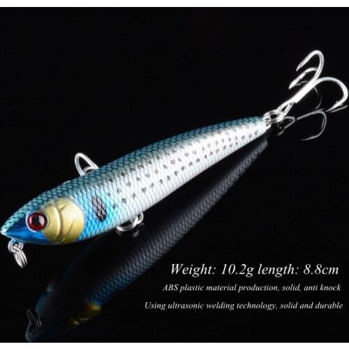 Fishing Lure 8.8cm10.2g Sinking Pencil Blood Trough Hook Hard Bait Long Distance Casting Sea Fishing Fresh Water Fishing Tackle