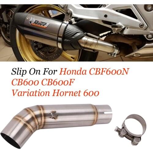 Slip On For Honda CB600 CB600F Variation Hornet 600 Motorcycle Exhaust Escape Middle Mid Connection Link Pipe Muffler