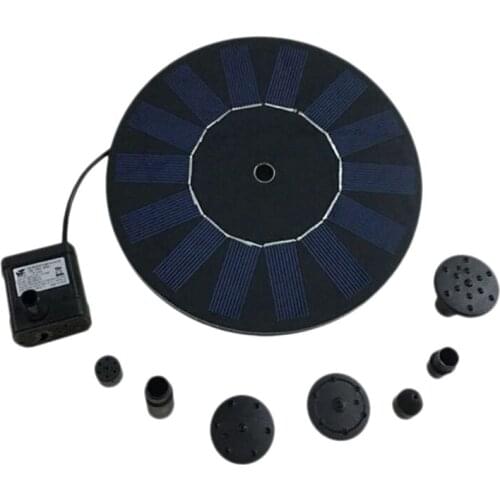 2 Pcs Solar Floating Fountain 5-In-1 Nozzle Solar Bird Bath Fountain For Bath Pond, Pool, Fish Tank, Aquarium And Garden