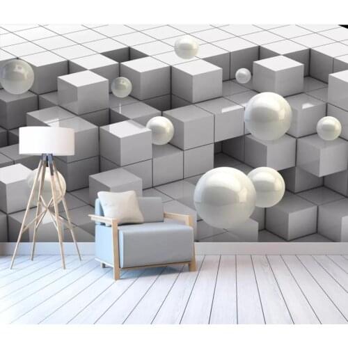 Three-dimensional square ball 3d background wall mural 3d wallpaper 3d wall papers for tv backdrop