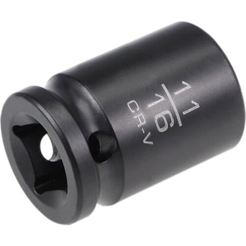 Uxcell 1/2-Inch Drive by 11/16-Inch Shallow Impact Socket, Cr-V, 6-Point