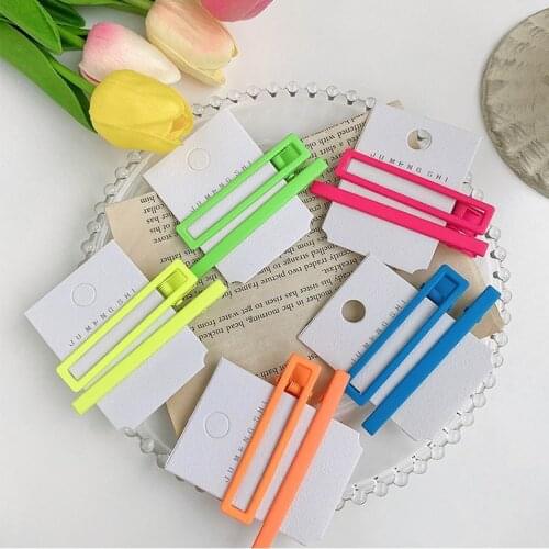 2020 Korean New Trendy Fluorescent Color Geometric Rectangle Barrettes Hair Clips Hairpins For Women Girls Fashion Hairgrips