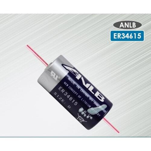 1pc ANLB 3.6V ER34615 34615 Size 34.2*61.5mm 19000MAH Non-rechargeable D LiSOCl2 lithium batteries for 10years with pins