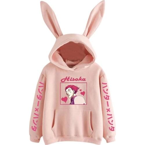 2021 Janpanese Anime Hunter X Hunter Killua Rabbit Hoodie Women Girls Hisoka Sweatshirts Kawaii streetwear graphic