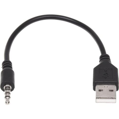 3.5mm Plug AUX o Jack to USB 2.0 Male Charger Cable Adapter Cord for Car MP3