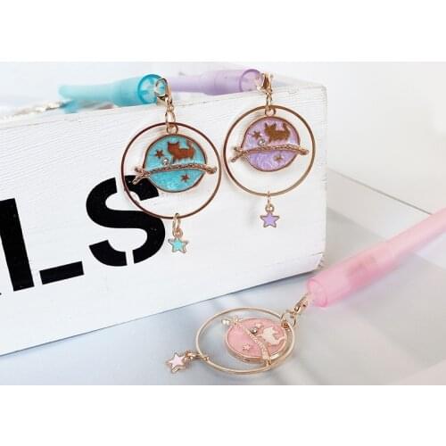36PCS Students Pen Creative Girly Heart Simple Cute Branches Cat Pendant Gel Pen Stationery Kawaii School Supplies