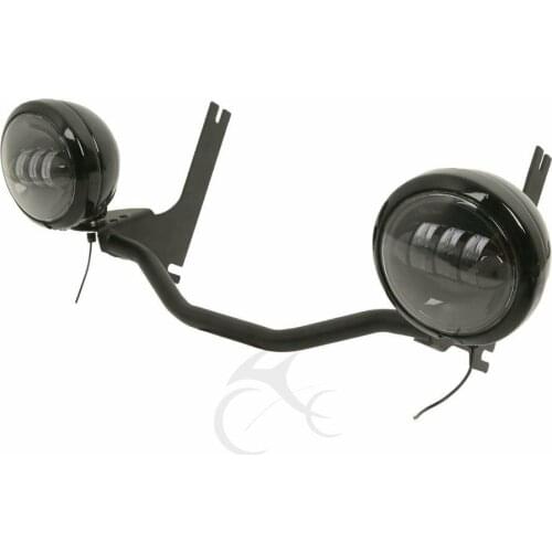 4.5" LED Auxiliary Passing Spot Fog Lights +Bracket For Harley Touring Electra Glide 94-13