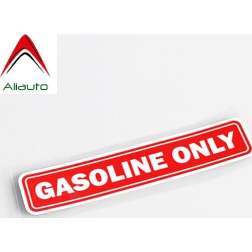 Aliauto Fashion Caution Car Sticker Gasoline Only Decoration Waterproof PVC Decal for Motorcycle Hyundai Toyota Hilux,15cm*3cm