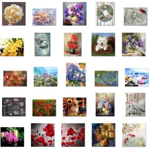 C23042 flower bathtub cross stitch kit people 18ct 14ct 11ct count canvas stitches embroidery DIY handmade needlework