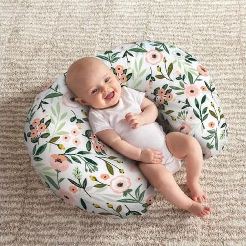 Newborn Baby Nursing Pillow Case Floral Pattern Slipcover Maternity Breastfeeding U-Shaped Pillowcase Infants Feeding Milk