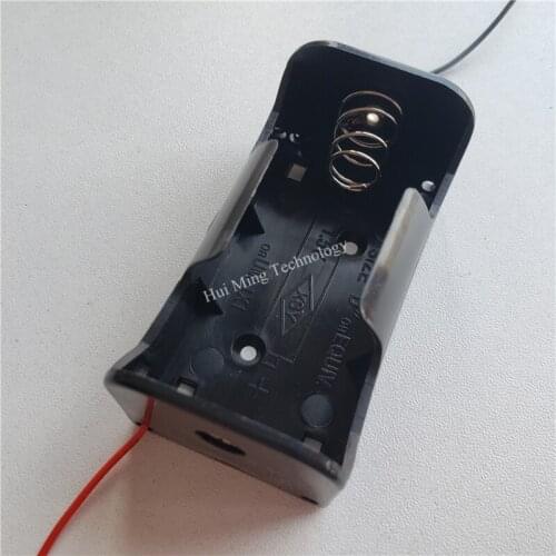D Type Battery Holder Back Stack Battery Box No.1 Battery Holder Black 1/2/3/4 D Type Large Battery Box 1.5V/3V/4.5V/6V
