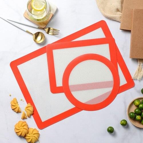 FQYL 3 PCS Silicone Fiberglass Baking Mat Non-Stick DIY Cake Cookie Food Bakeware Mat Pads Silicone Roast Tool Accessories