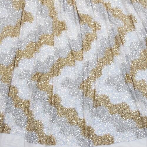 Good Looking African French Lace Fabric Sequins Tulle for Party Dress HY1169-13