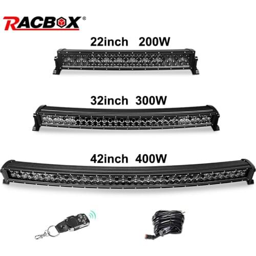 Curved OffRoad 5D 22 32 42inch 200 300 400W LED Work Fog Light Bar for Jeep UAZ Tractor Boat 4WD 4x4 Car Truck SUV ATV