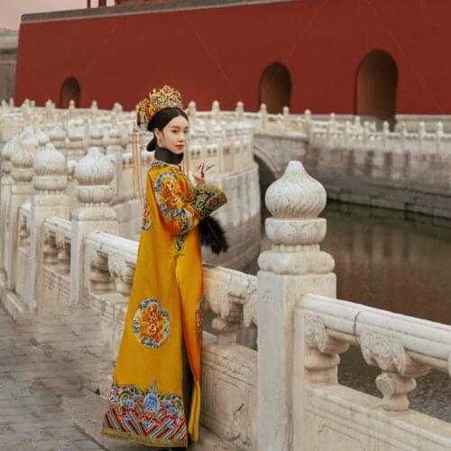 WYJN Empress FuCha Qing Dynasty Princess Costume Drama Cosplay Photography Stage Hanfu for TV Play The Story of YanXi Palace
