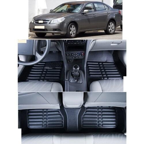 Leather car floor mats for Chevrolet Epica Daewoo Tosca 2006 2007 2008 2009 2010 2011 2012-2017
