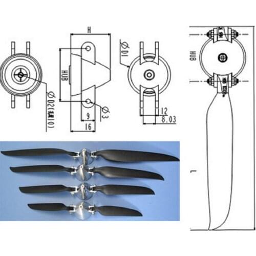 Drone flight blade,band Cone Carbon Fiber Spinner Blades for RC Aircraft, Accessories