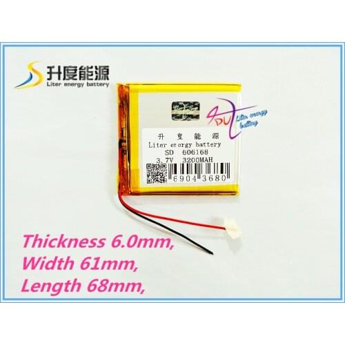 Best battery brand Size 606168 3.7V 3500mah Lithium polymer Battery with Protection Board For PDA Tablet PCs Digital Products Fr