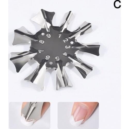 Stainless Steel French Manicure Model Nail Art Template Tool DIY Manicure Nail Design Styling Tool Nail Accessories