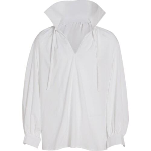 Cosplaydiy Custom Made Victorian Mens Medieval Colonial Blouse Regency Gentlemans Standing Collar Blouse Shirt L320