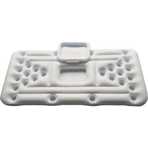 Beer Pong Pool Mat 28 Cup Hole Floating Row Inflatable Swimming Pool Mattress Water Table Entertainment Floating Pad