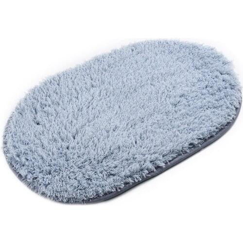 Non-slip Bathroom Mats Memory Foam Bath Rug Ellipse Mats Soft Water Absorption Bath Mats Toilet Floor Doorway Rug Thick Carpets
