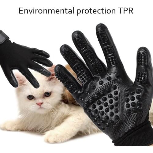 Upgraded version of pet gloves Cat and dog bathing artifact multi-function massage gloves mane sticky hair except hair removal