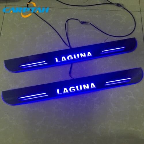 CARPTAH Trim Pedal Car Exterior Parts LED Door Sill Scuff Plate Pathway Dynamic Streamer light For Renault Laguna 2004 - 2018