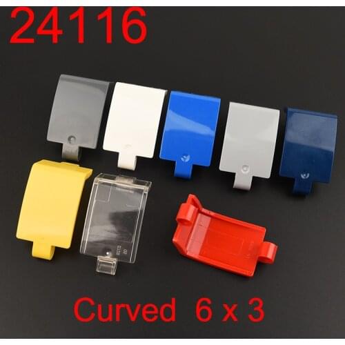 10PCS 24116 High-Tech Car Panel Curved 6 x 3 Building Block Bricks Accessories Assembly Parts MOC DIY Education Build Toys