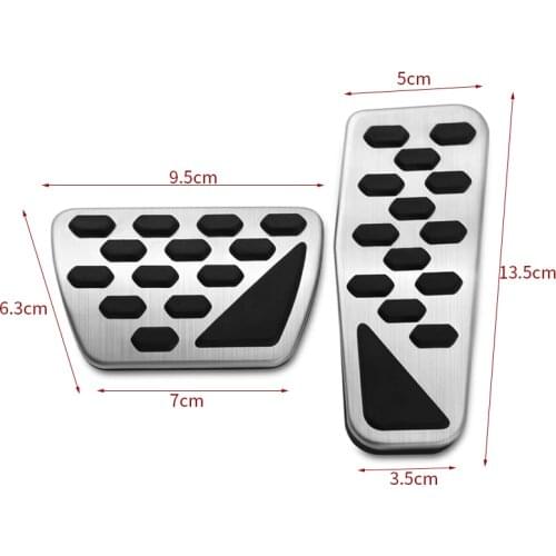 For 2018-2019 Jeep Wrangler JL Stainless Steel Foot Pedal Gas And Brake Pedal Anti-slip Pad Cover AT