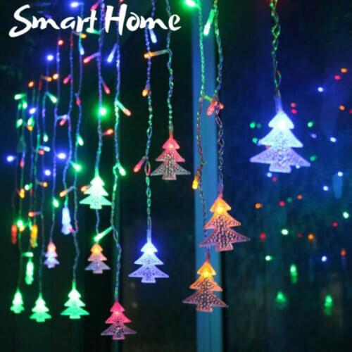 Christmas Lights Festoon Garland on The Window Living Room 3.5M Droop 0.4/0.5/0.6m Fairy Lights New Year Christmas Decorative