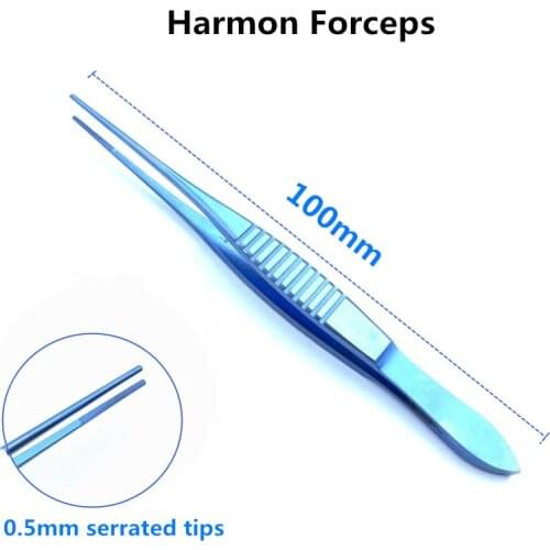 Titanium Tissue Forceps Bishop-Harmon Forceps 100mm long ophthalmic instrument double eyelid