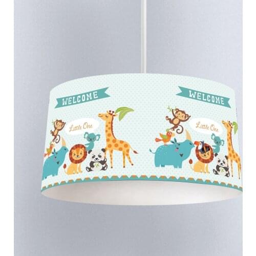 Lamp For Kids Bedrooms Light Chandelier for Living Room Childrens Room Welcome to The Jungle Green Model 021