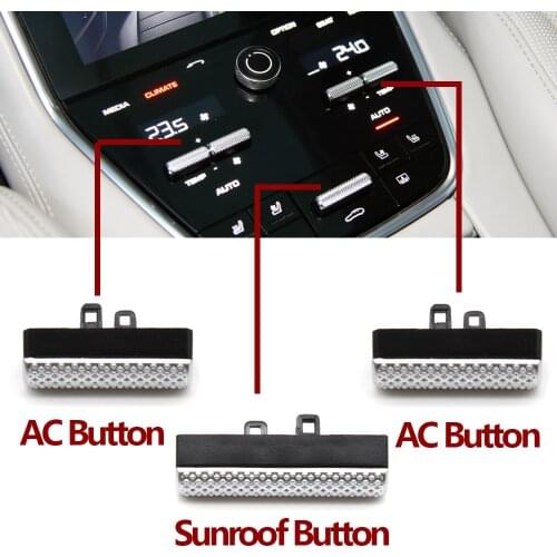 Car Inner Central Console AC Temperature Control Button Sunroof Switch Push Replacement For Porsche Cayenne Panamera 2017-2021