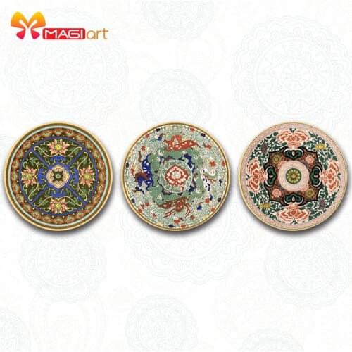 Cross stitch kits Embroidery needlework sets 11CT water soluble canvas patterns 14CT Floral style Brocade flower-NCMF243