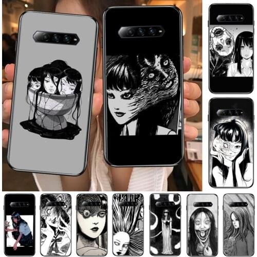 Japanese horror comic Tomie Anime Phone Case For xiaomi redmi Black Shark 4 Pro 2 3 3s Cases Helo Black Cover Silicone Back Pre