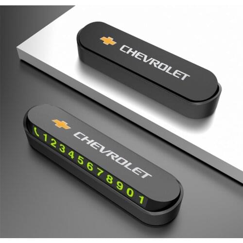 Luminous Parking Card Sticker Phone Number Card Plate Accessories For Chevrolet Cruze Lacetti Aveo Cobalt Captiva Trax Malibu
