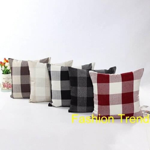 10pcs/lot Personalized Buffalo Plaid Square Pillow Cover Good Quality Multi Colors Fashionable Pillow Case