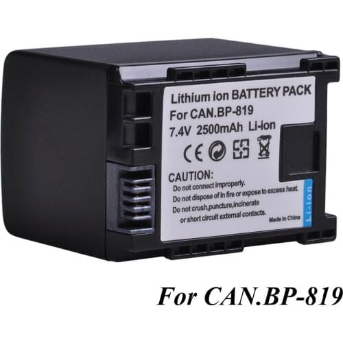 2500mAh BP-819 BP819 Battery for Canon VIXIA HF G10, HF G20, HF M30, HF M300, HF M31, HF M32, HF M40, HF M400, HF M41, BP 819