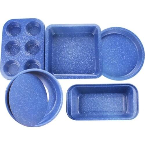 5 Pack Non-Stick Cake Mold Pan Tray Bakeware Round Cake Pans Loaf Toast Bread Mould Baking Pans Non Stick Pastry Tools