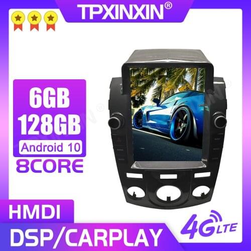 Android 10 6+128GB For KIA Forte 2009-2016 Car Multimedia Player GPS Navi Audio Stereo Screen Head Unit Tape Recorder DSP IPS