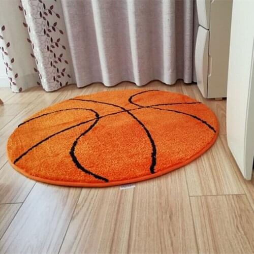 LIU Basketball Round football Carpet Living Room Parlor Mats Children Kids Boys Bedroom Carpet Chair Rugs Bath Mats tapete 80cm