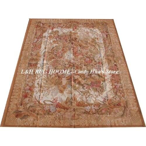 Free shipping 9'x12' Stunning French style aubusson carpets/rugs for home decoration