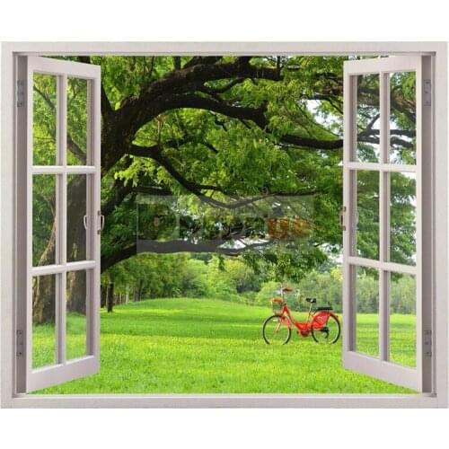 Dpsprue 5D DIY Full Square Drill Diamond Painting Scenery Window Daimond Mosaic Diamant Embroidery Home Room Decor FS37