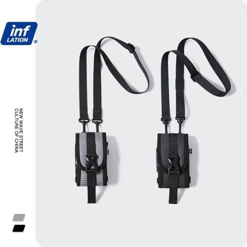 INFLATION Unisex Mini Shoulder Messenger Bag Woman Outdoor Fashion Streetwear Fanny Pack For Men 405AI2020