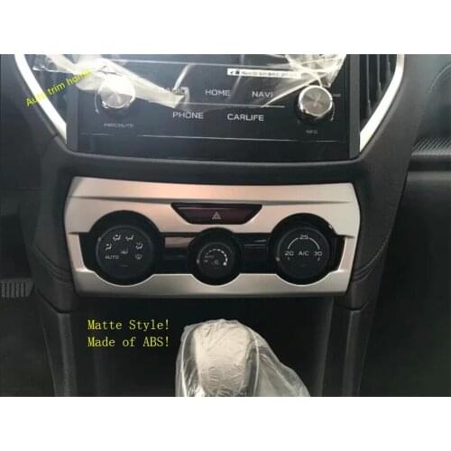 Central Control Air Conditioning AC Button Switch Panel Cover Trim Fit For Subaru Forester 2019 2020 2021 ABS Carbon Fiber
