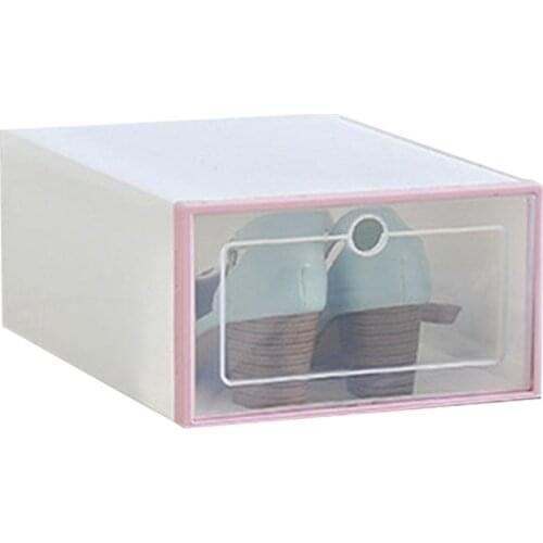 Shoes Box Stackable Dustproof Transparent Flip-Type Shoes Storage Container Box Organizer Shoes case