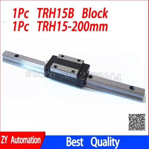 New linear guide rail TRH15 200mm long with 1pc linear block carriage TRH15B or TRH15A CNC parts